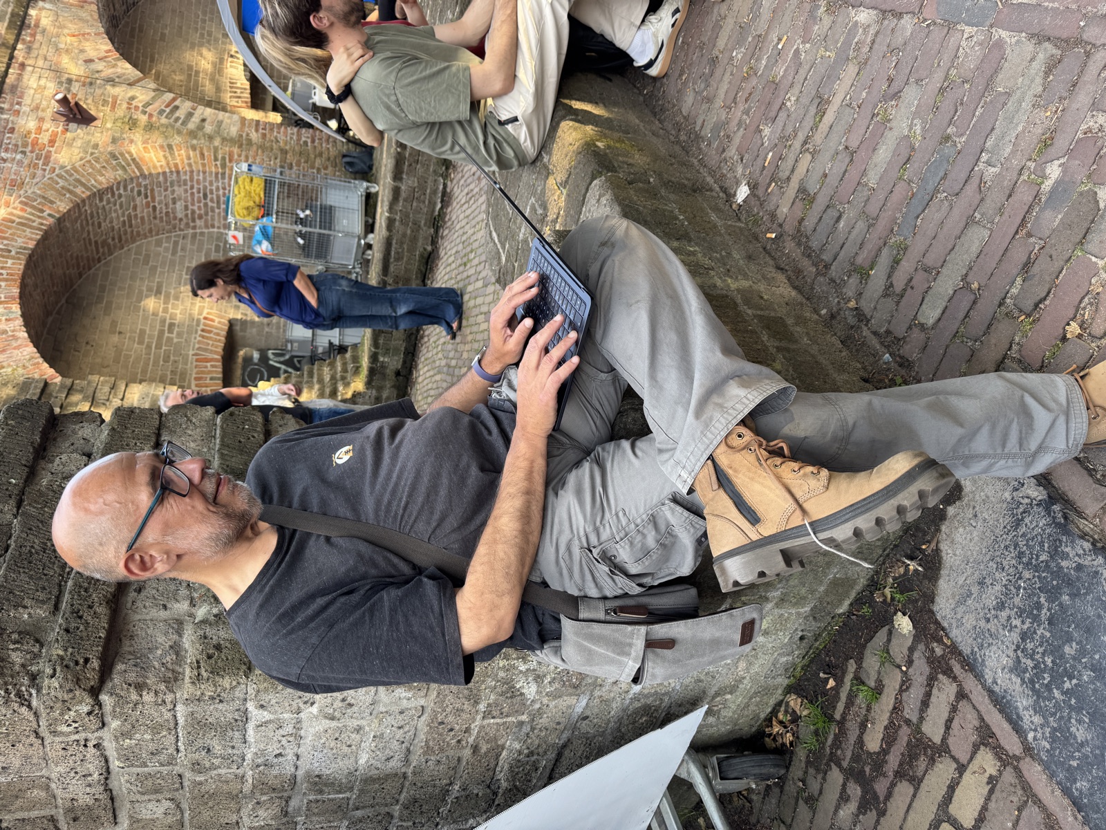 Hans Timmermans working behind the scenes